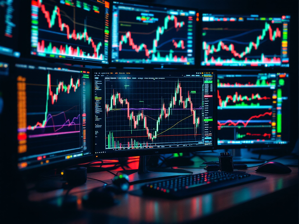 High-tech trading setup