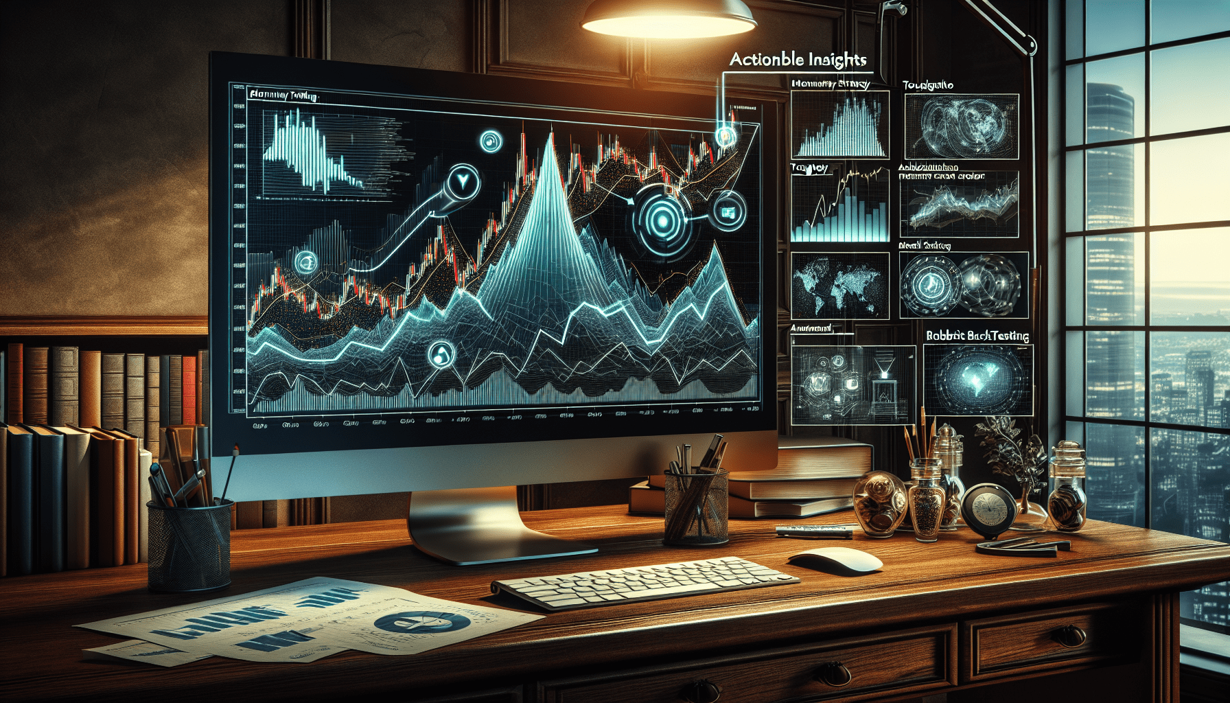 Advanced prop trading backtesting dashboard showing key metrics