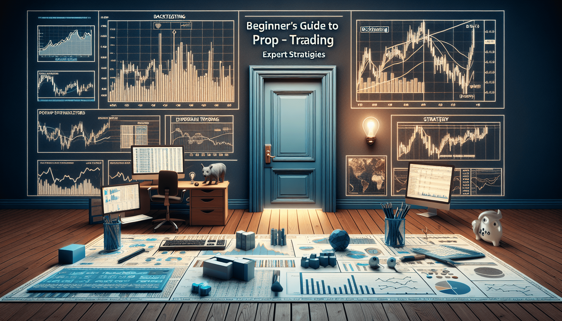 Screenshot of a prop trading backtesting interface showing performance metrics