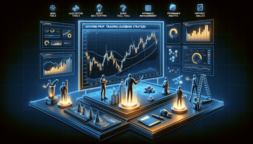 Dashboard view of a prop trading leaderboard with performance metrics