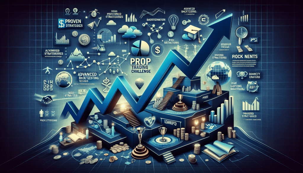 Screenshot showing a prop trading challenge interface with detailed performance metrics