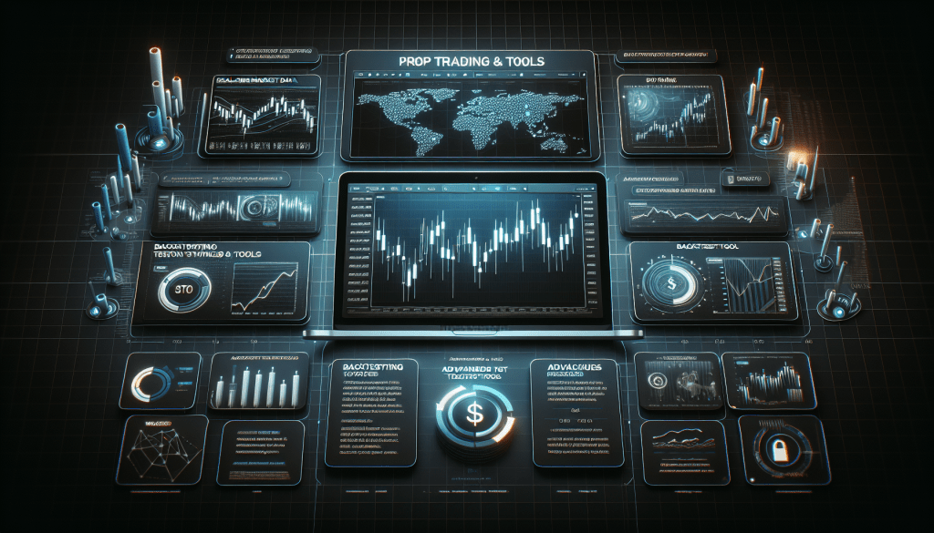 Screenshot of prop trading API interface with performance metrics