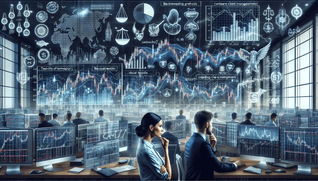 Backtesting report screenshot showcasing key performance metrics in prop trading
