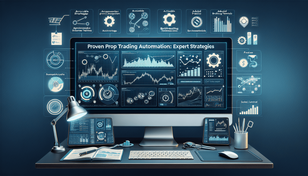 Prop trading automation interface displaying backtesting results