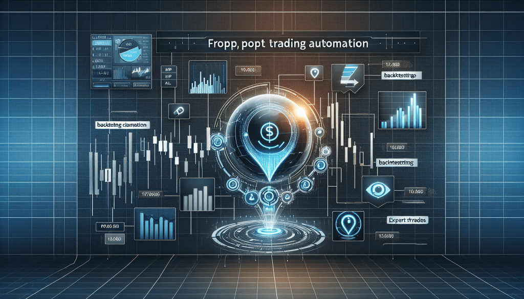 Dashboard view of prop trading automation system with performance metrics
